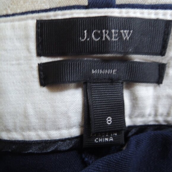 J. Crew Navy Minnie Crop Stretch Cottton Twill Pants 8 - Picture 8 of 8